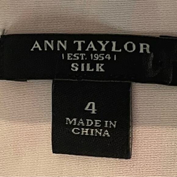 Ann Taylor Orange Silk Watercolor Print Fitted Party Event Dress NWOT Size 4 - Picture 9 of 13